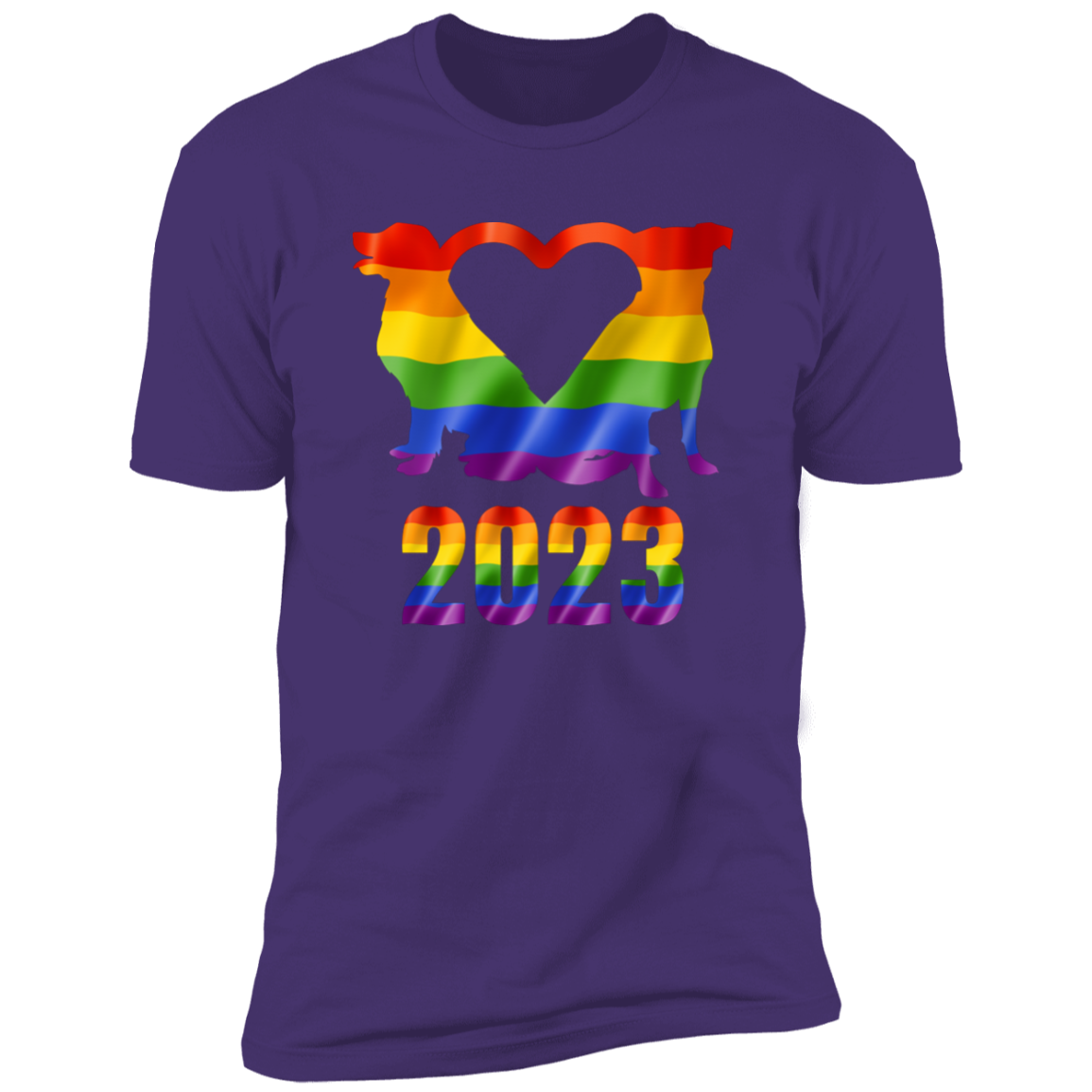 Dog Pride 2023, dog pride dog shirt for humans, in purple rush