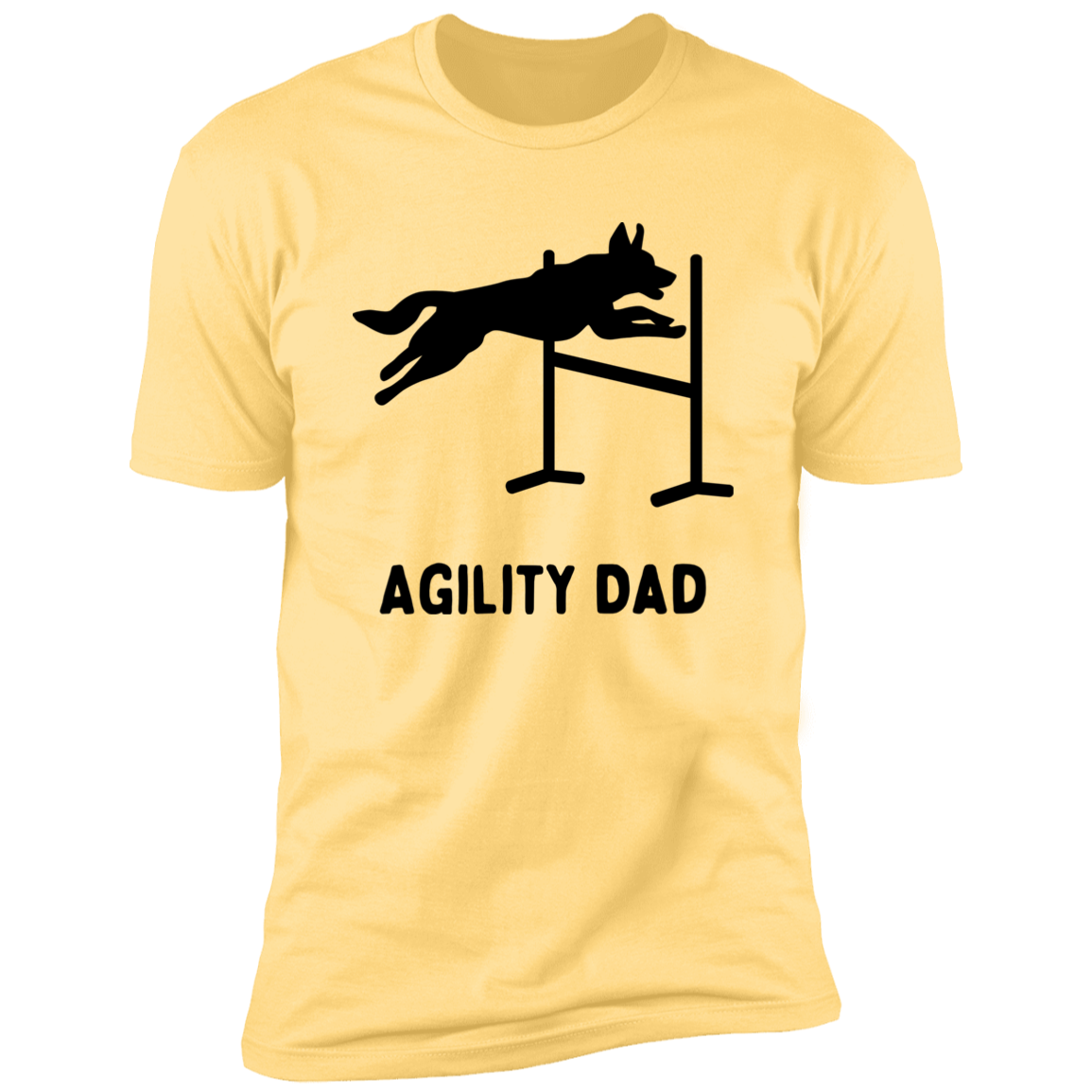 Agility Dad Agility Dog Dog T-Shirt for humans, in banana cream