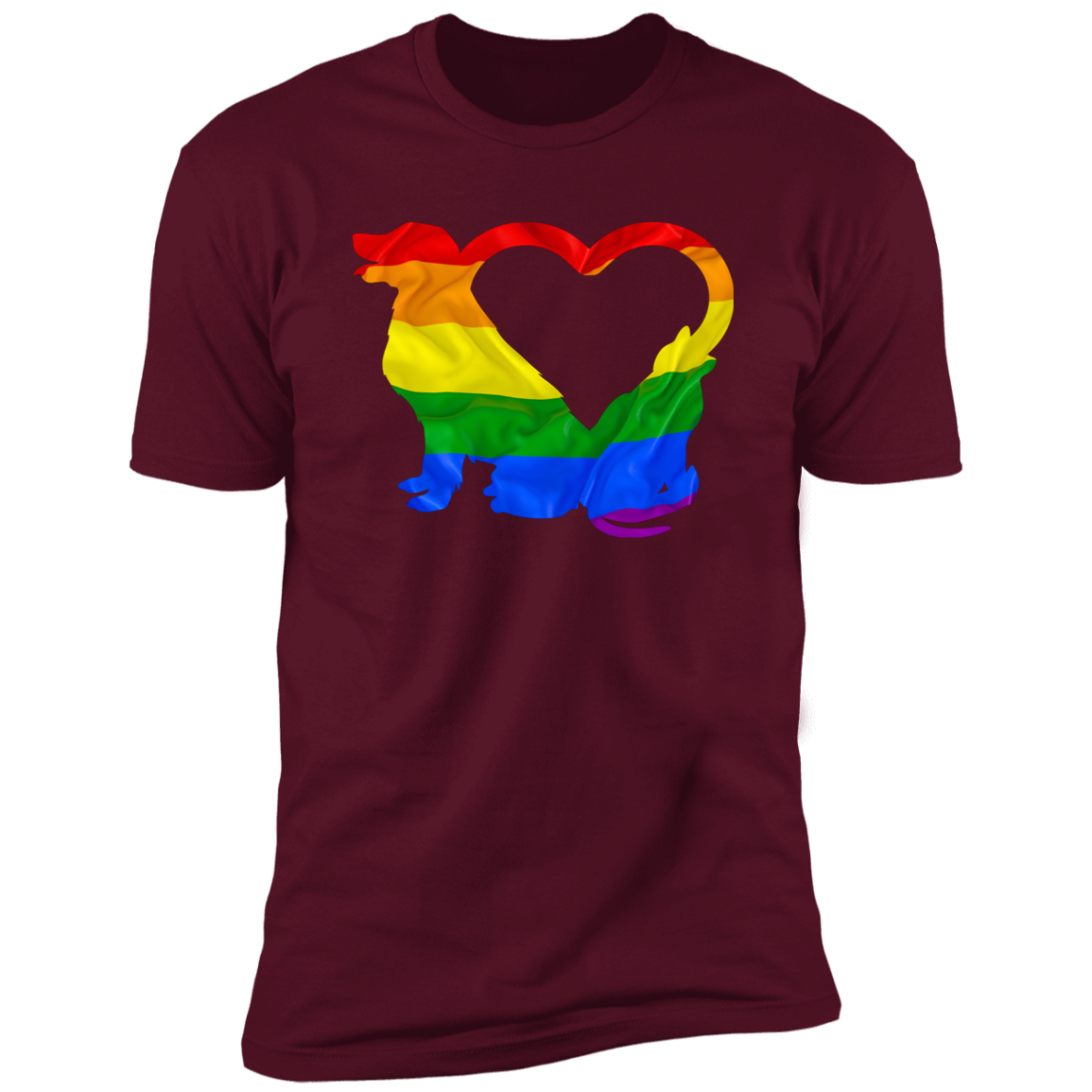 Cat and Dog Pride, Cat Dog Pride shirt for humas, in maroon
