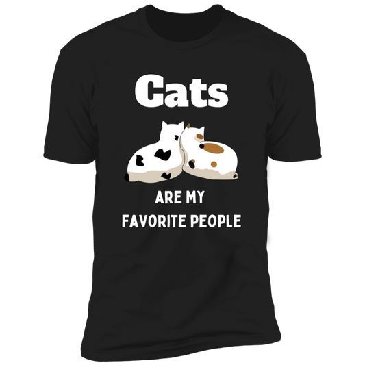 Cats Are My Favorite People T-shirt, Cat Shirt for humans, in black 