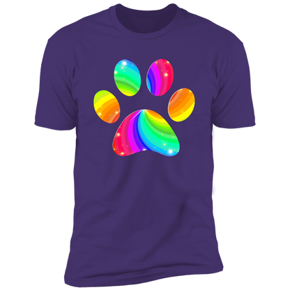 Pride Paw 2023 (Flag) Pride T-shirt, Paw Pride Dog Shirt for humans, in purple rush