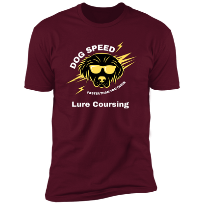Dog Speed Faster Than You Think Lure Coursing T-shirt, Lure Coursing shirt dog shirt for humans, in maroon