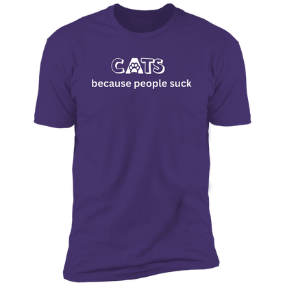 Cats Because People Suck T-shirt, Cat Shirt for humans, in purple rush