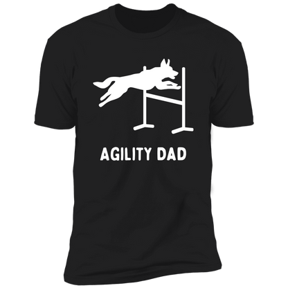 Agility Dad Agility Dog Dog T-Shirt for humans, in black