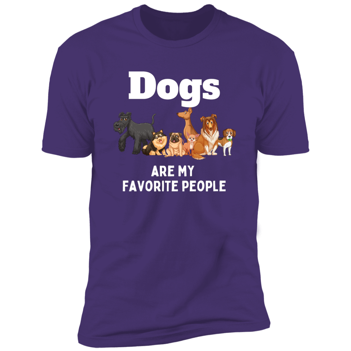 Dogs Are My Favorite People t-shirt, dog shirt for humans, in purple rush