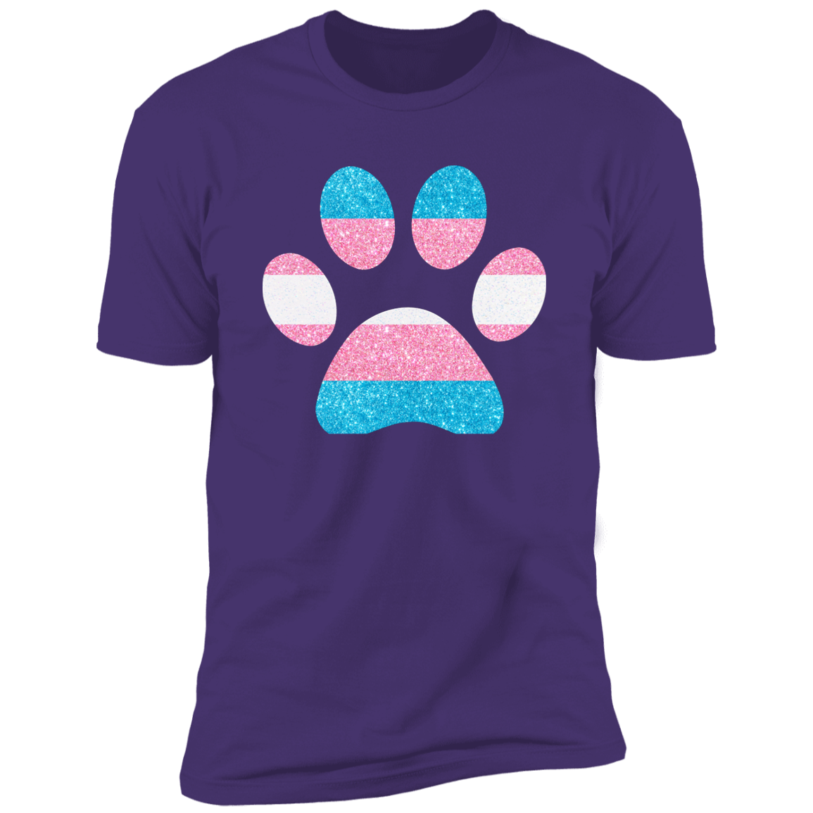 Dog Paw Trans Pride t-shirt, dog trans pride dog shirt for humans, in purple rush