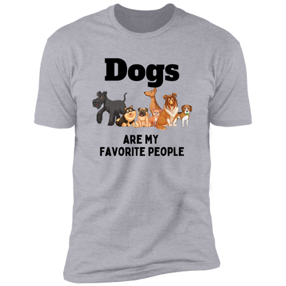 Dogs Are My Favorite People t-shirt, dog shirt for humans, in light heather gray