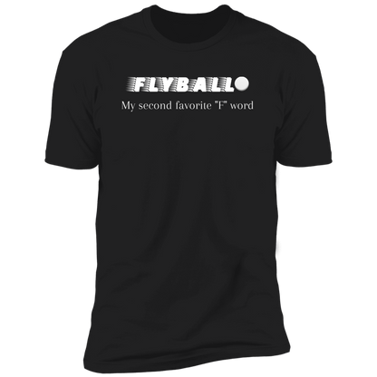 Flyball My second favorite 'f' word flyball t-shirt, dog shirt for humans, sporting dog shirt, in black 