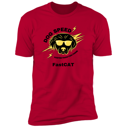 Dog Speed Faster Than You Think FastCAT T-shirt, FastCAT shirt dog shirt for humans, in red