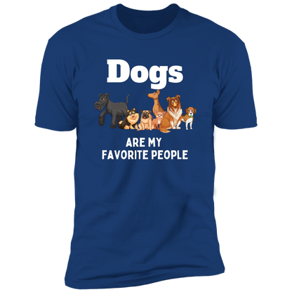Dogs Are My Favorite People t-shirt, dog shirt for humans, in royal blue