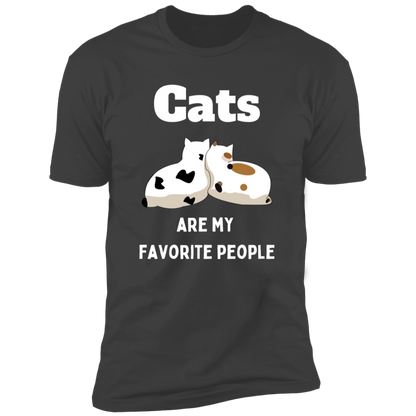 Cats Are My Favorite People T-shirt, Cat Shirt for humans, in heavy metal gray