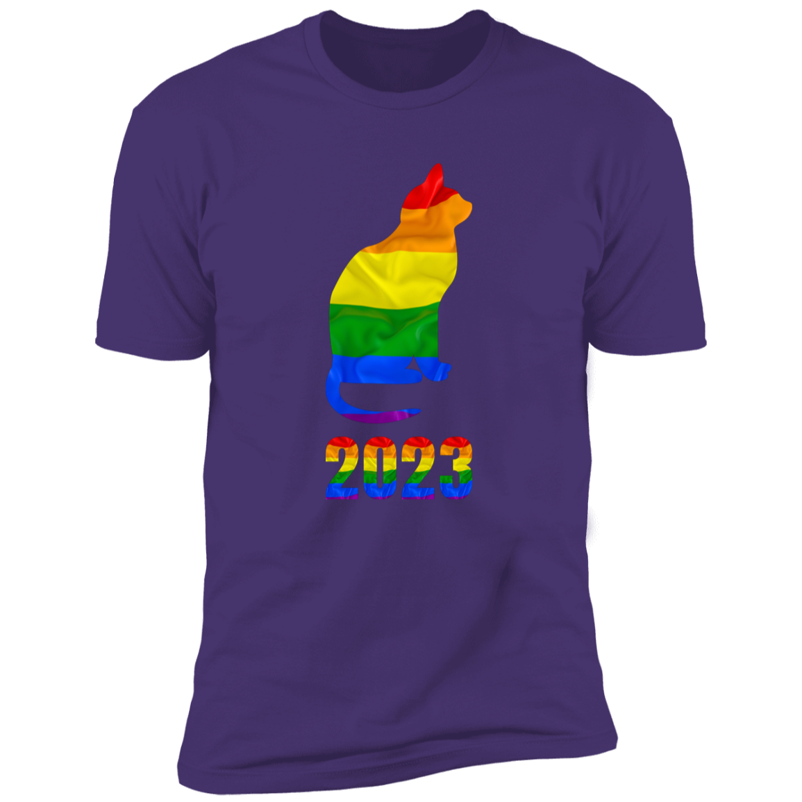 Cat Pride 2023, cat pride cat shirt for humans, in purple rush