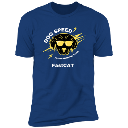 Dog Speed Faster Than You Think FastCAT T-shirt, FastCAT shirt dog shirt for humans, in royal blue