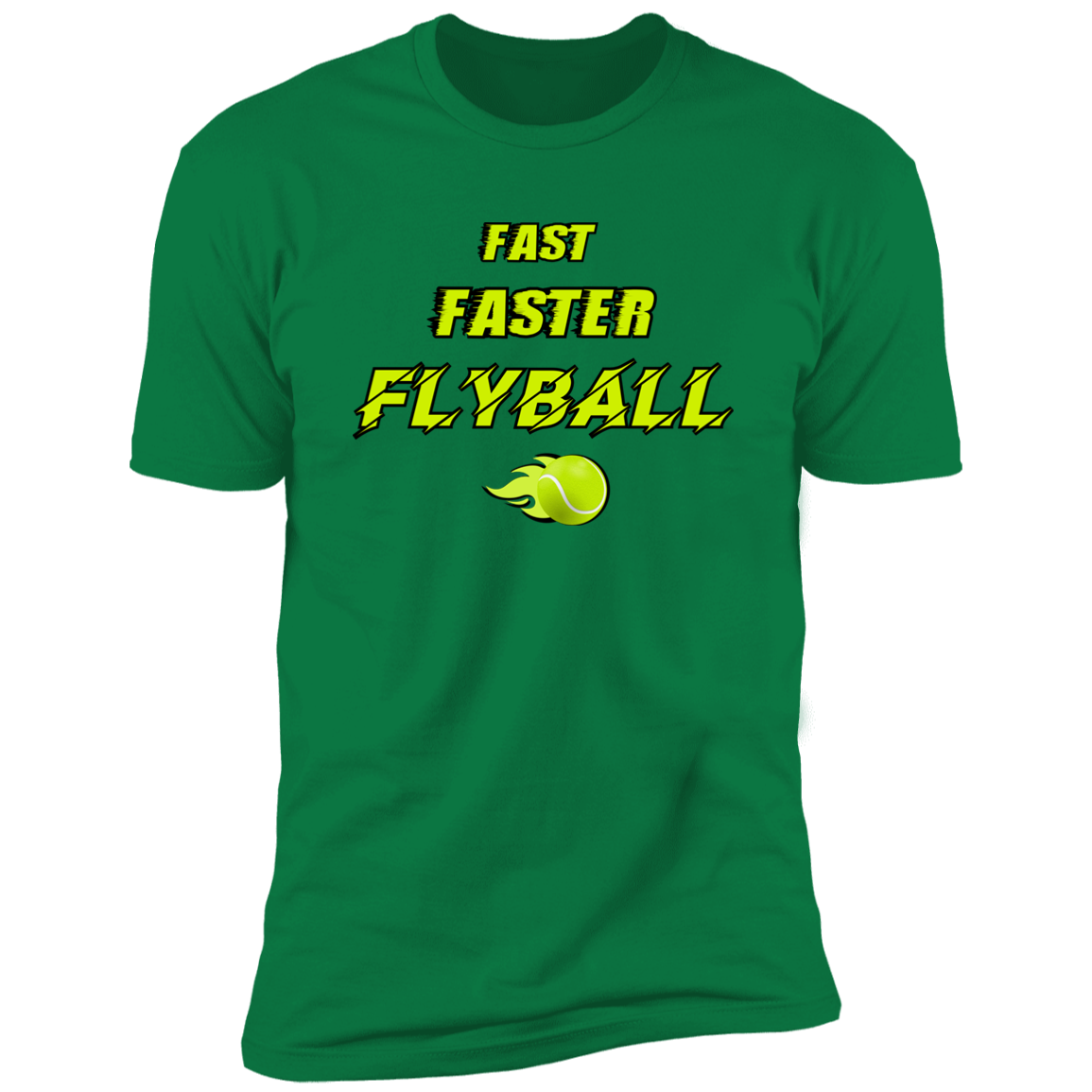 Fast Faster Flyball Dog T-shirt, sporting dog t-shirt, flyball t-shirt, in kelly green