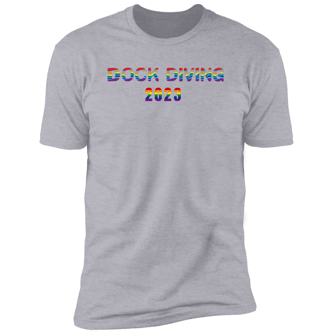 Dock Diving Pride 2023 Dock diving t-shirt, dog pride dock diving shirt for humans, in light heather gray