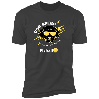 Dog Speed Faster Than You Think Flyball T-shirt, Flyball shirt dog shirt for humans, in heavy metal gray