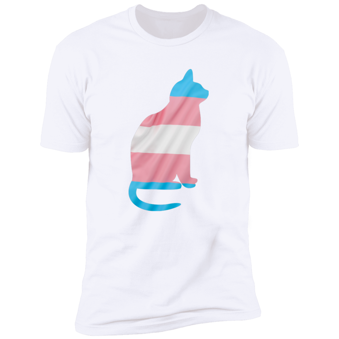 Trans Pride Cat Pride T-shirt, Trans Pride Cat Shirt for humans, in white