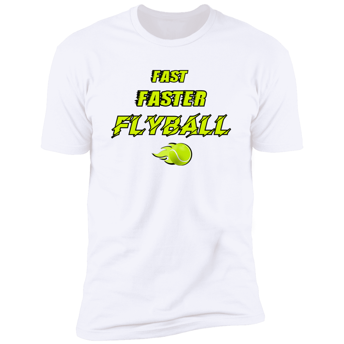Fast Faster Flyball Dog T-shirt, sporting dog t-shirt, flyball t-shirt, in white