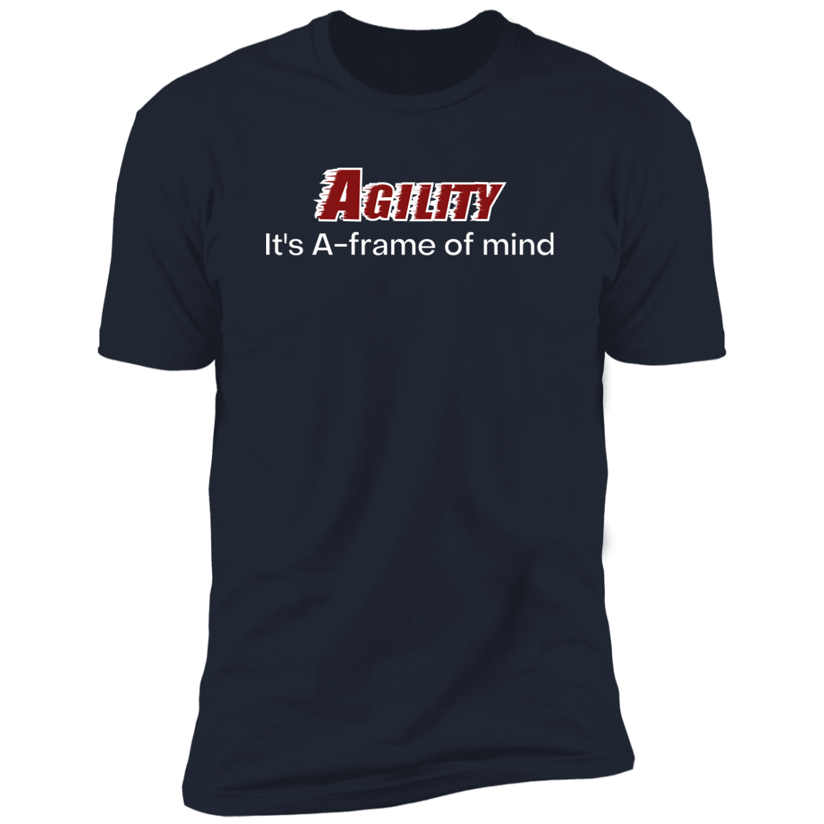 Agility it's A-Frame of Mind Dog Agility T-shirt for humans, in black 