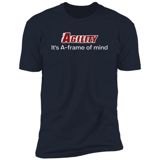 Agility it's A-Frame of Mind Dog Agility T-shirt for humans, in black 