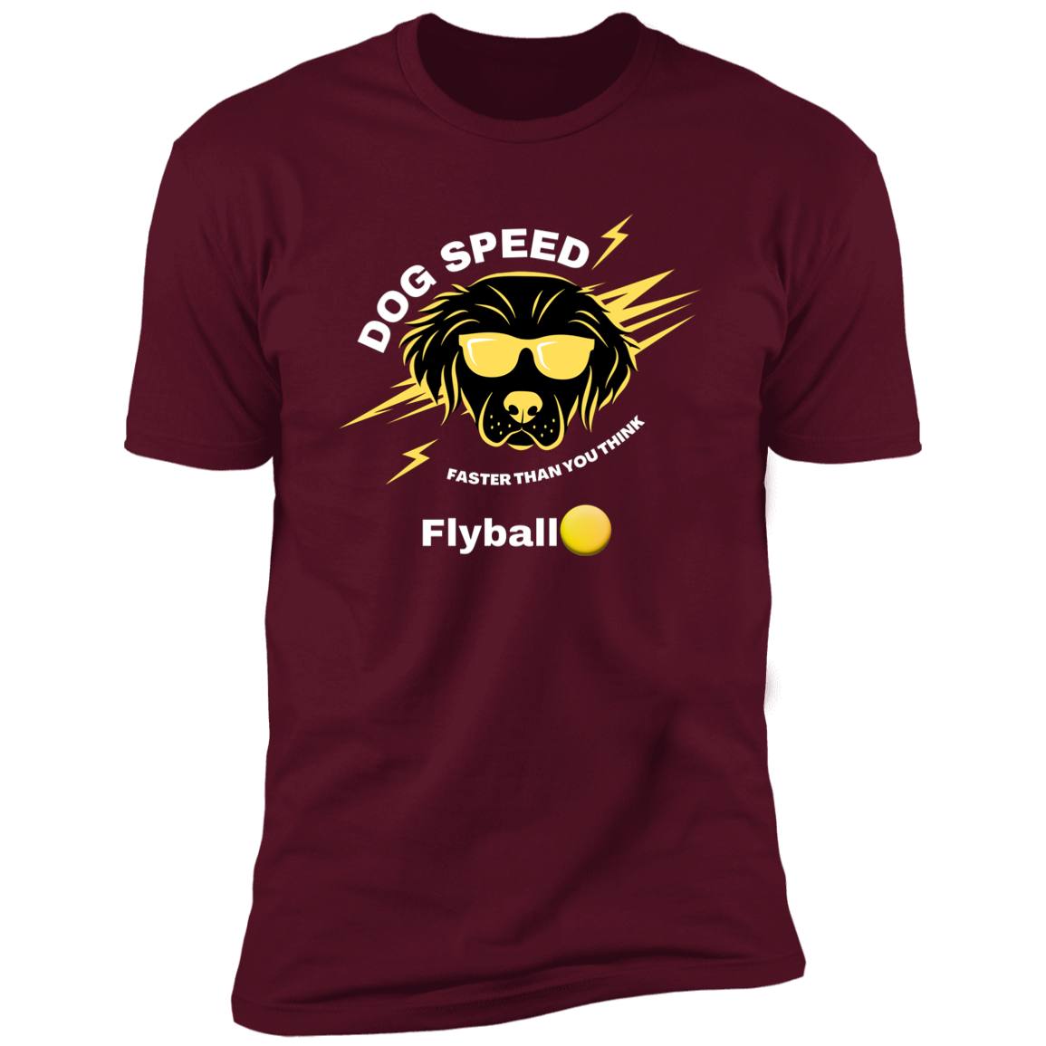 Dog Speed Faster Than You Think Flyball T-shirt, Flyball shirt dog shirt for humans, in maroon