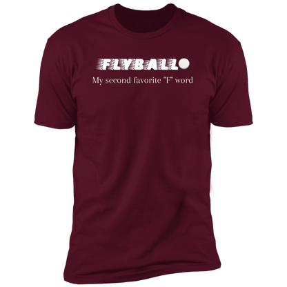 Flyball My second favorite 'f' word flyball t-shirt, dog shirt for humans, sporting dog shirt, in maroon