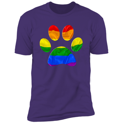 Pride Paw Pride T-shirt, Paw Pride Dog Shirt for humans, in purple rush