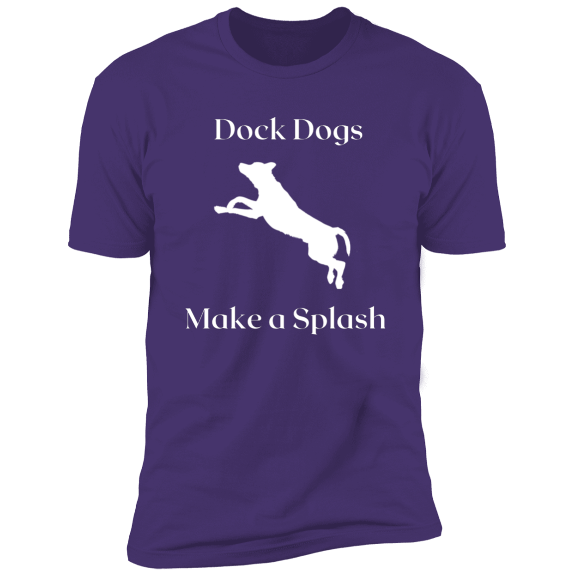 Dock Dogs Make a Splash Dock Diving t-shirt, Dock diving shirt, in purple rush