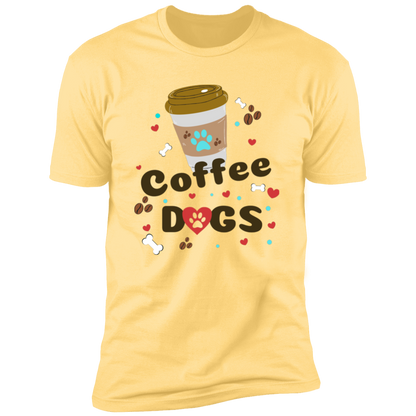 To go Coffee Dogs T-shirt, Dog Shirt for humans, in banana cream