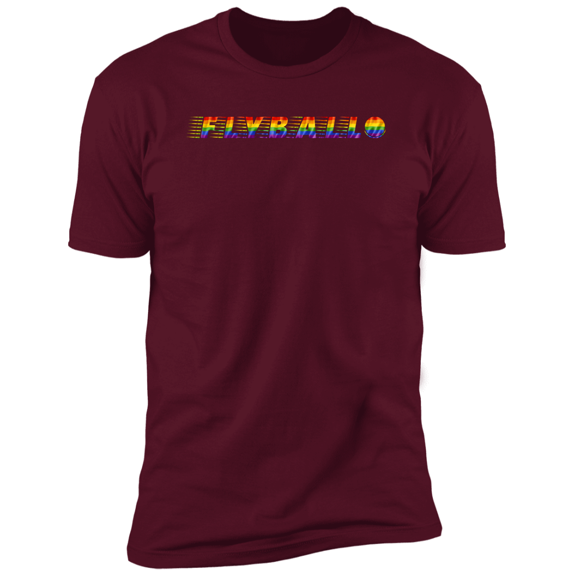 Flyball pride t-shirt, dog pride dog flyball shirt for humans, in maroon